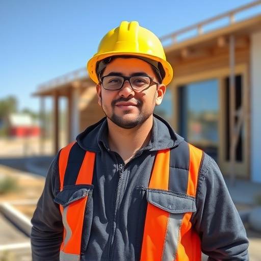 Miguel Torres supervisando un proyecto de construcci&oacute;n, con una expresi&oacute;n de determinaci&oacute;n y confianza